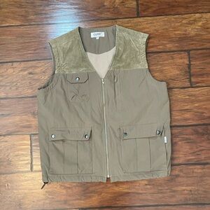 Vintage Cerf Cargo Utility Vest Corduroy  Hunting Fishing Khaki Size Small (3)